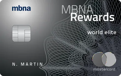 MBNA Rewards World Elite® Mastercard® card