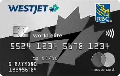 WestJet RBC World Elite Mastercard card
