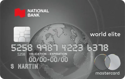 World Elite Mastercard card